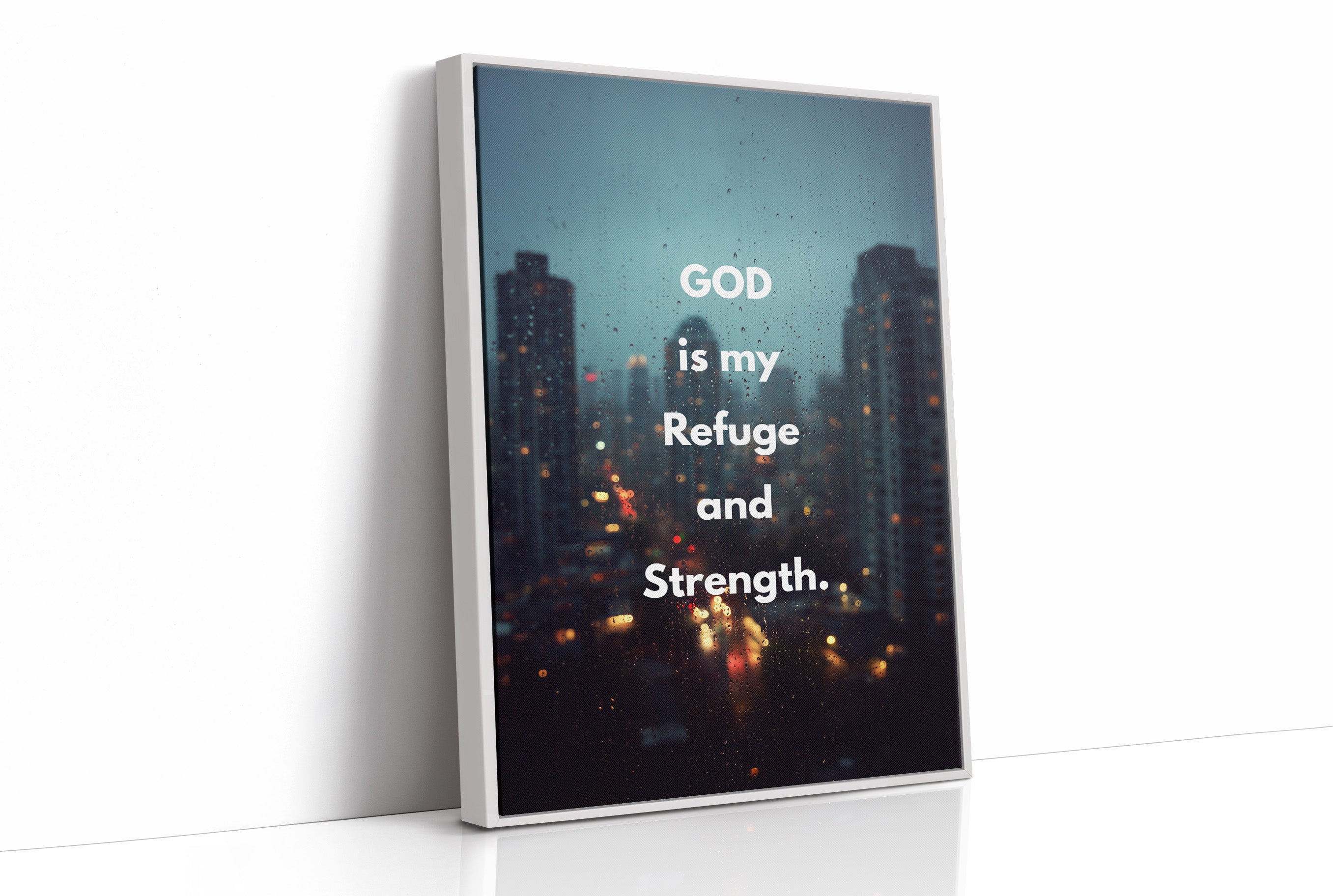 Faith Glows Through City Rain