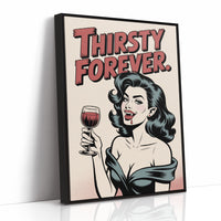 Vintage Vamp Sips Red Wine