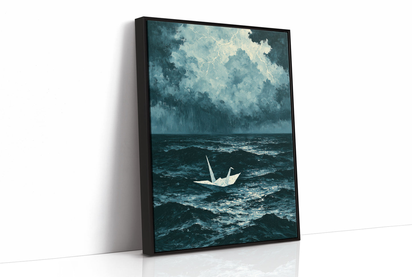 Origami Crane Braves the Storm