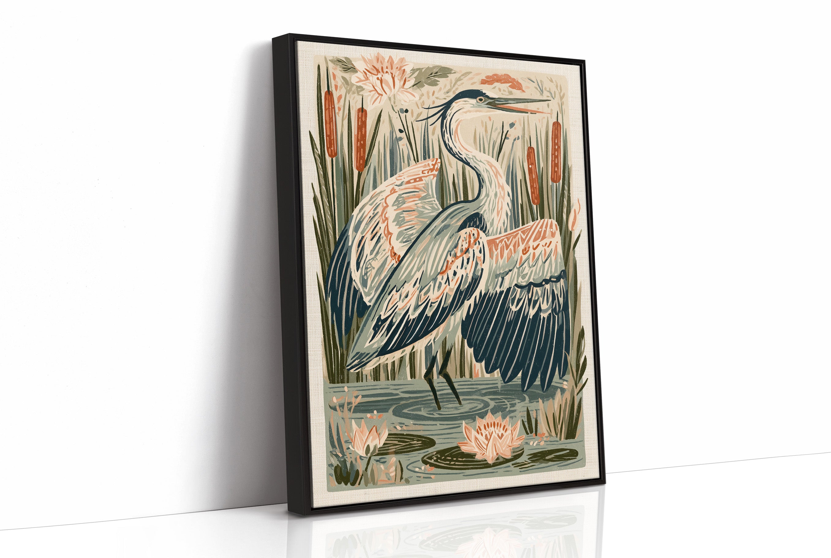 Heron In The Rippling Shallows