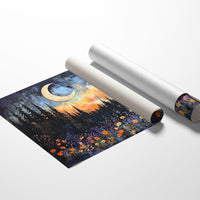 Moonlit Meadow Catches Fire Above