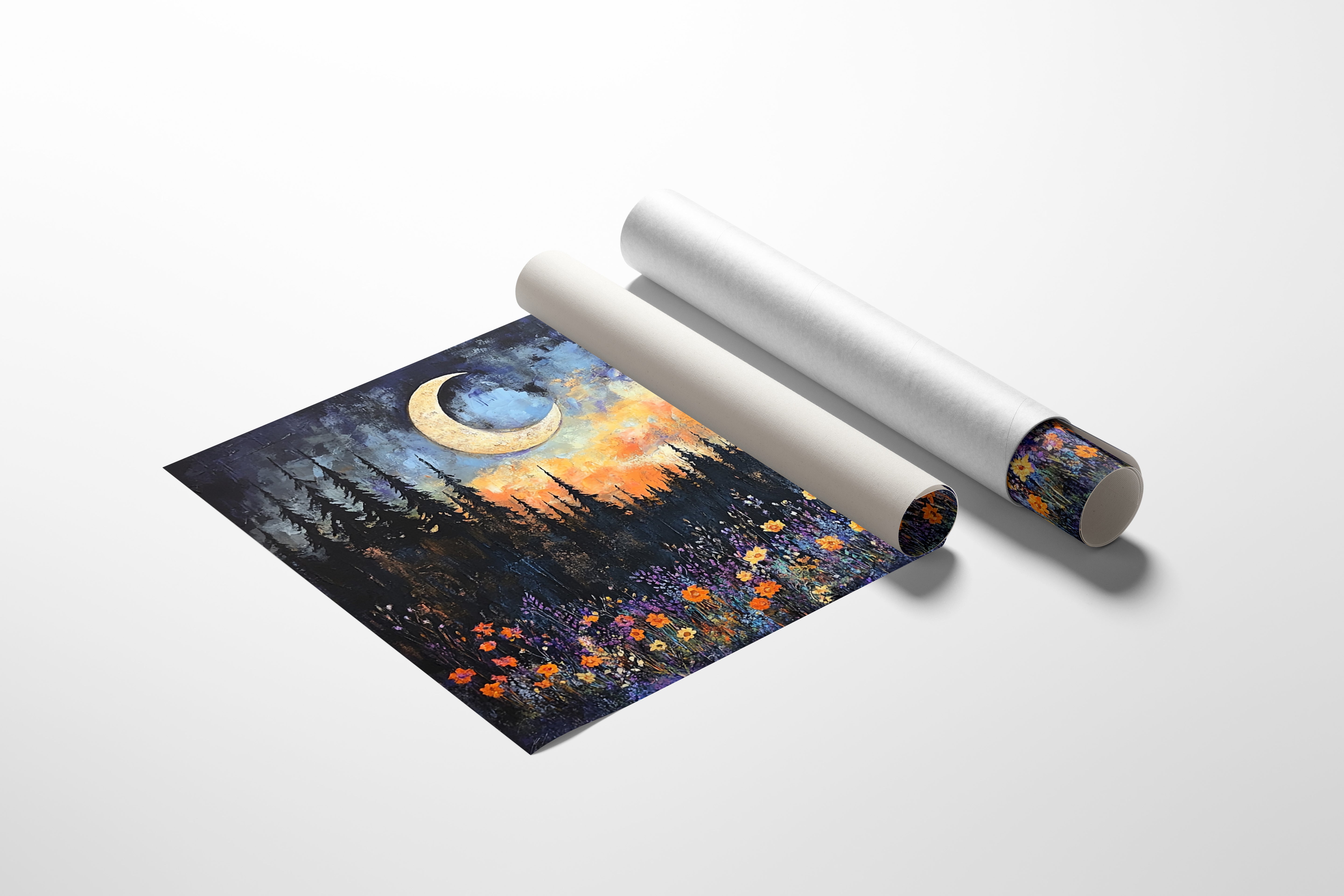 Moonlit Meadow Catches Fire Above