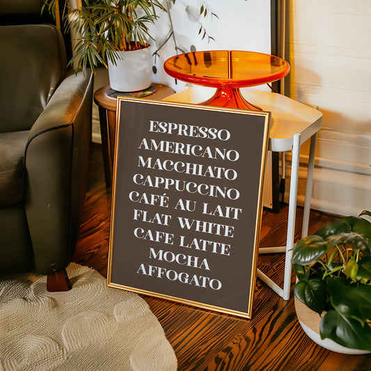 Barista Poetry In Chocolate Brown