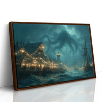 Kraken Looms Over Harbor Town