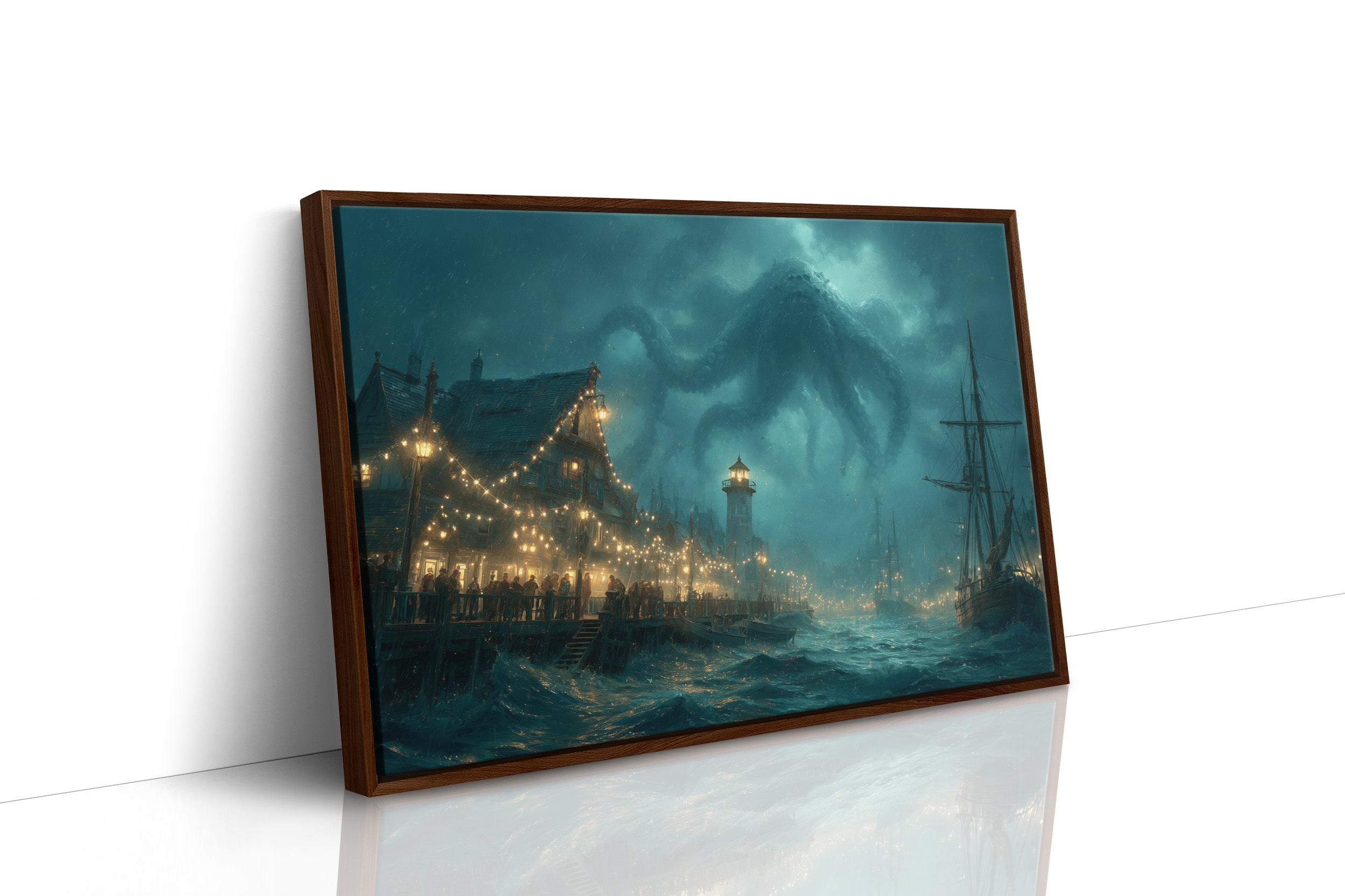 Kraken Looms Over Harbor Town