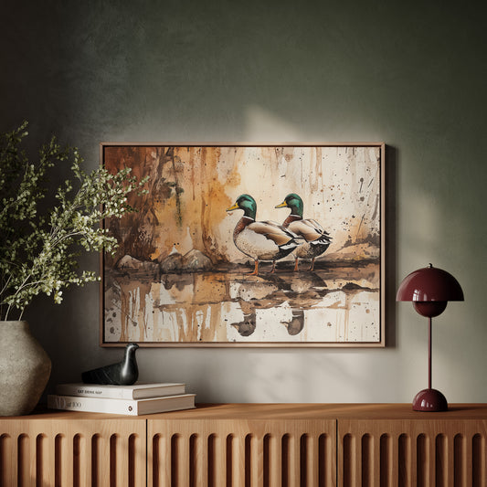 Autumn Pond Companions Stand Watch
