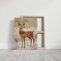 Reindeer Tales In Golden Patterns