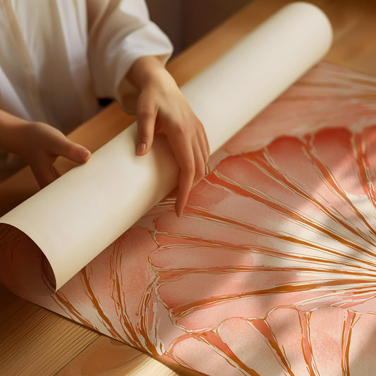 Scallop Shells in Sunset Coral