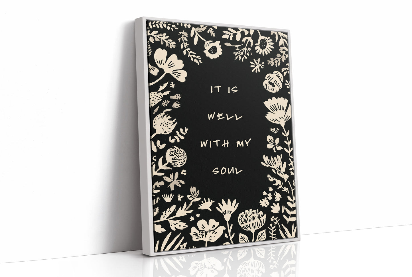 Floral Affirmations Frame Inner Peace