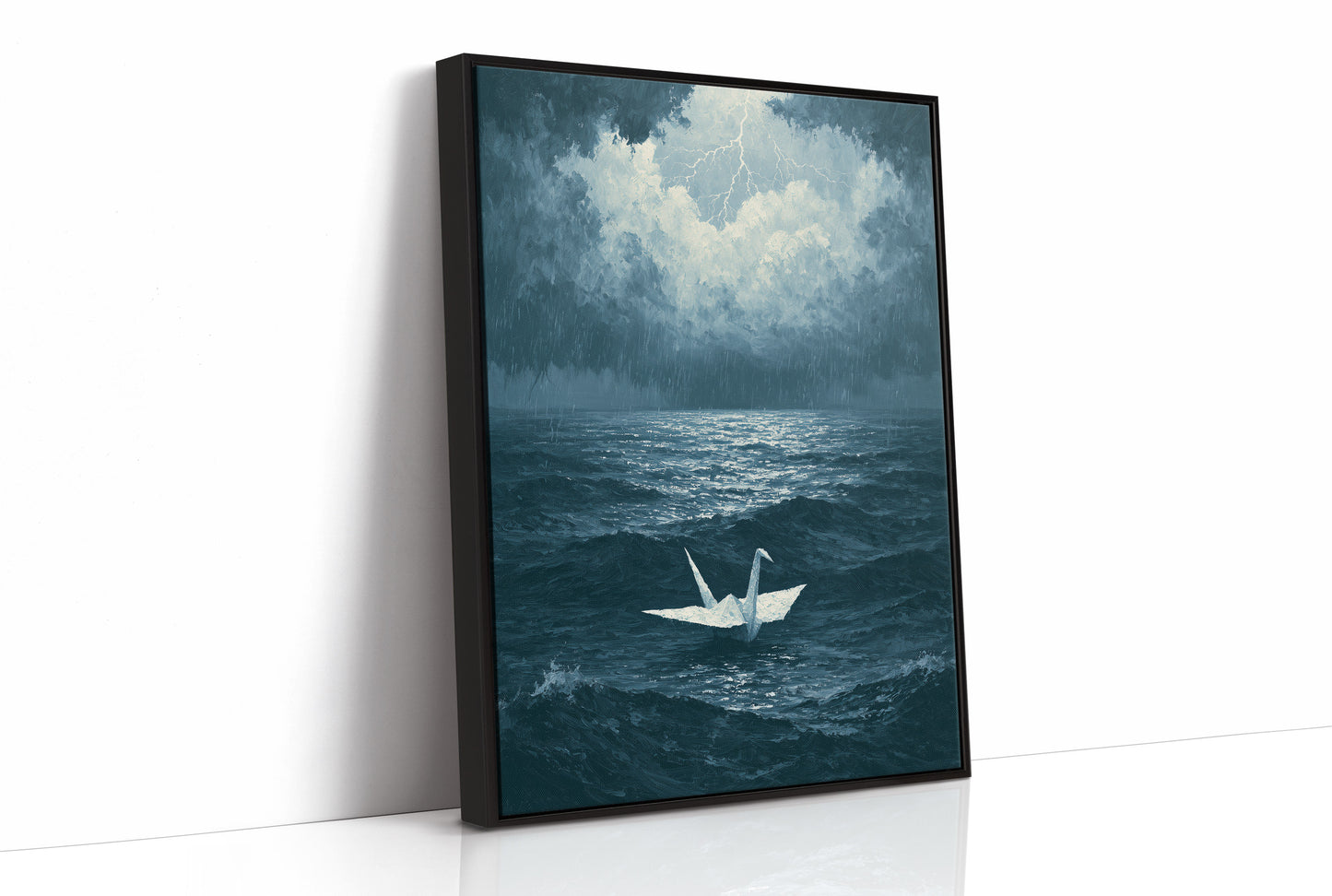 Crane Adrift in Silence