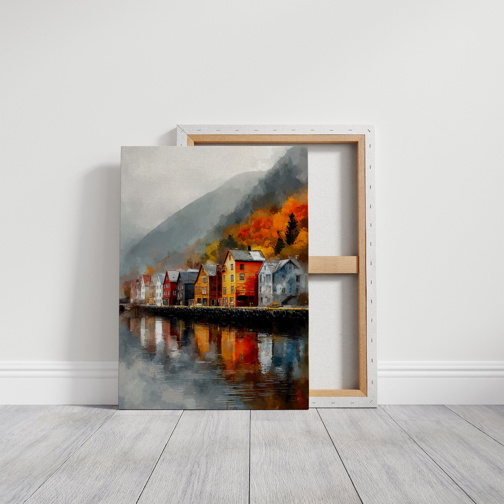 Autumn Reflections by the Fjord