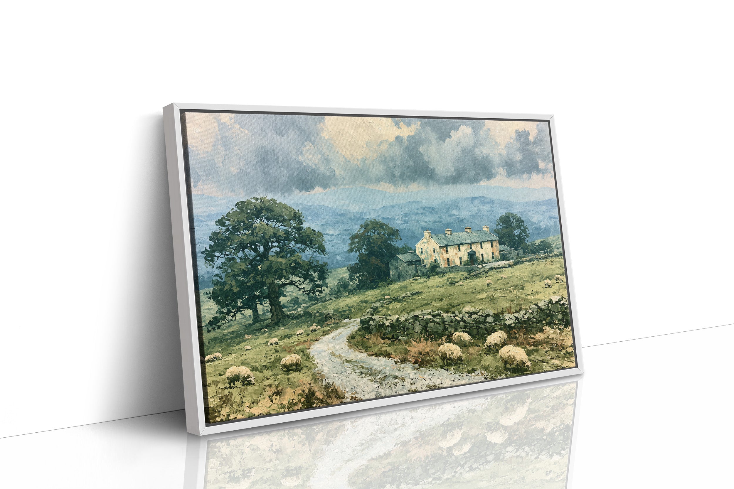 Stone Wall Farmhouse, Grazing Flock