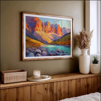 Turquoise Waters Kiss Mountain Fire