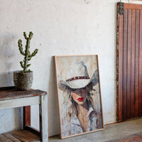 Cowgirl Grace in White Hat