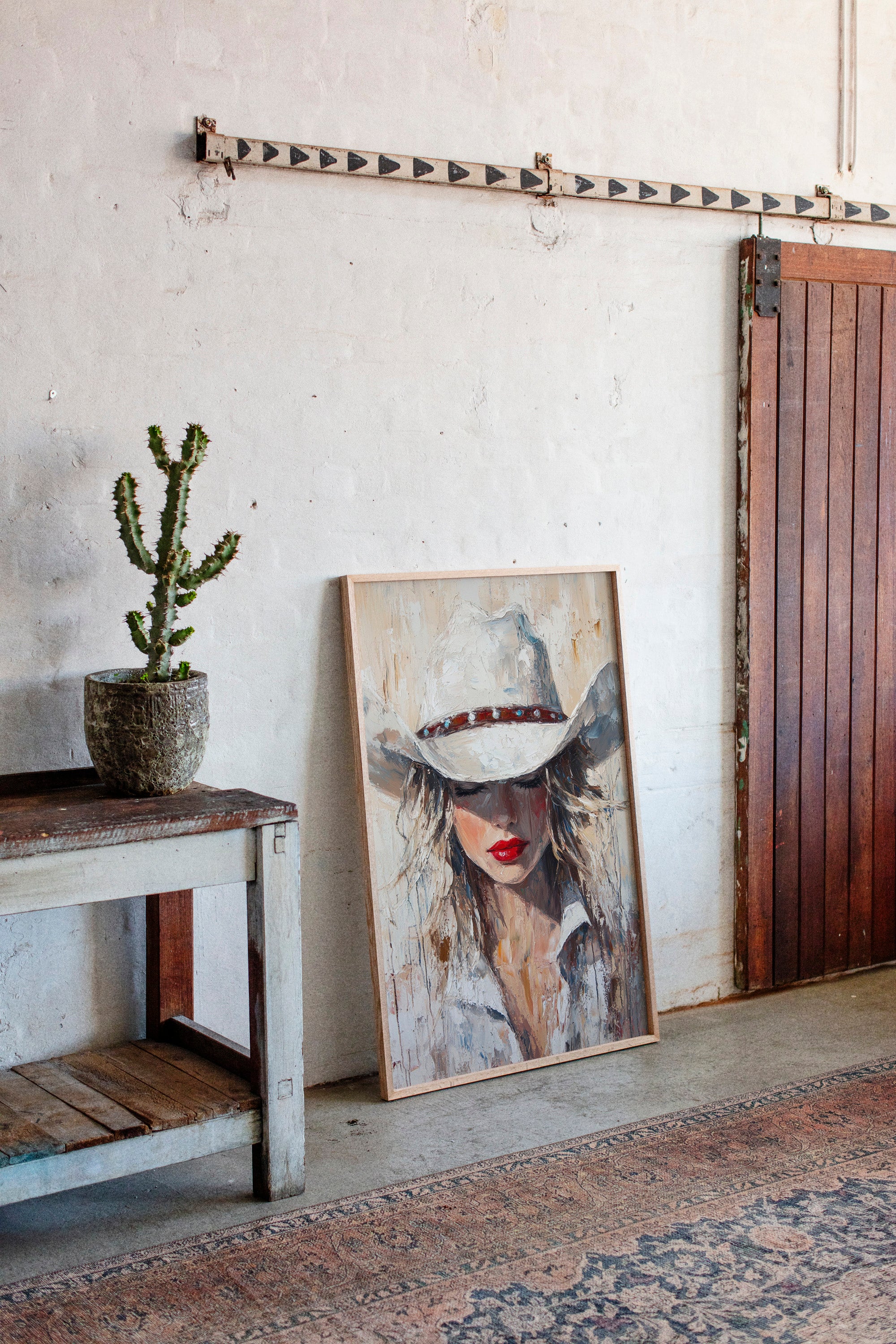 Cowgirl Grace in White Hat