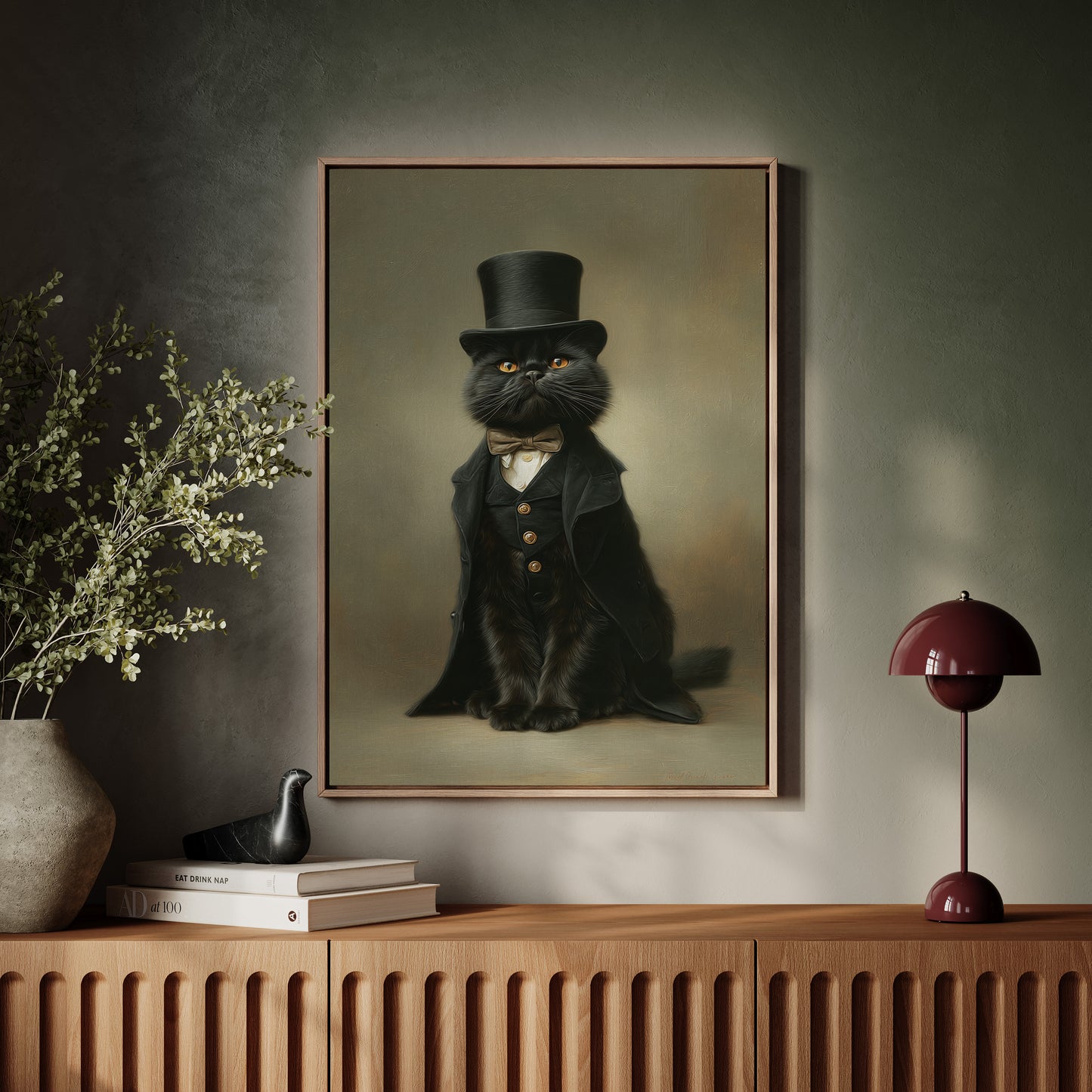 Dapper Feline's Grand Entrance