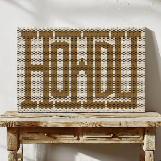 Howdy Western Mosaic Wall Greeting