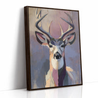 Majestic Gaze: Stag in Pastel Abstraction
