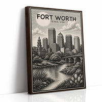 Fort Worth in Woodcut