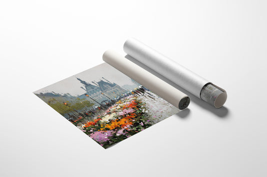 Paris Blooms Through Silver Rain
