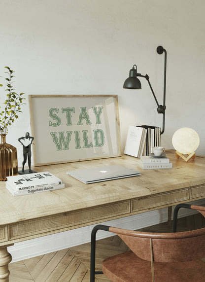 Stay Wild – Western Typography Wall Art Print