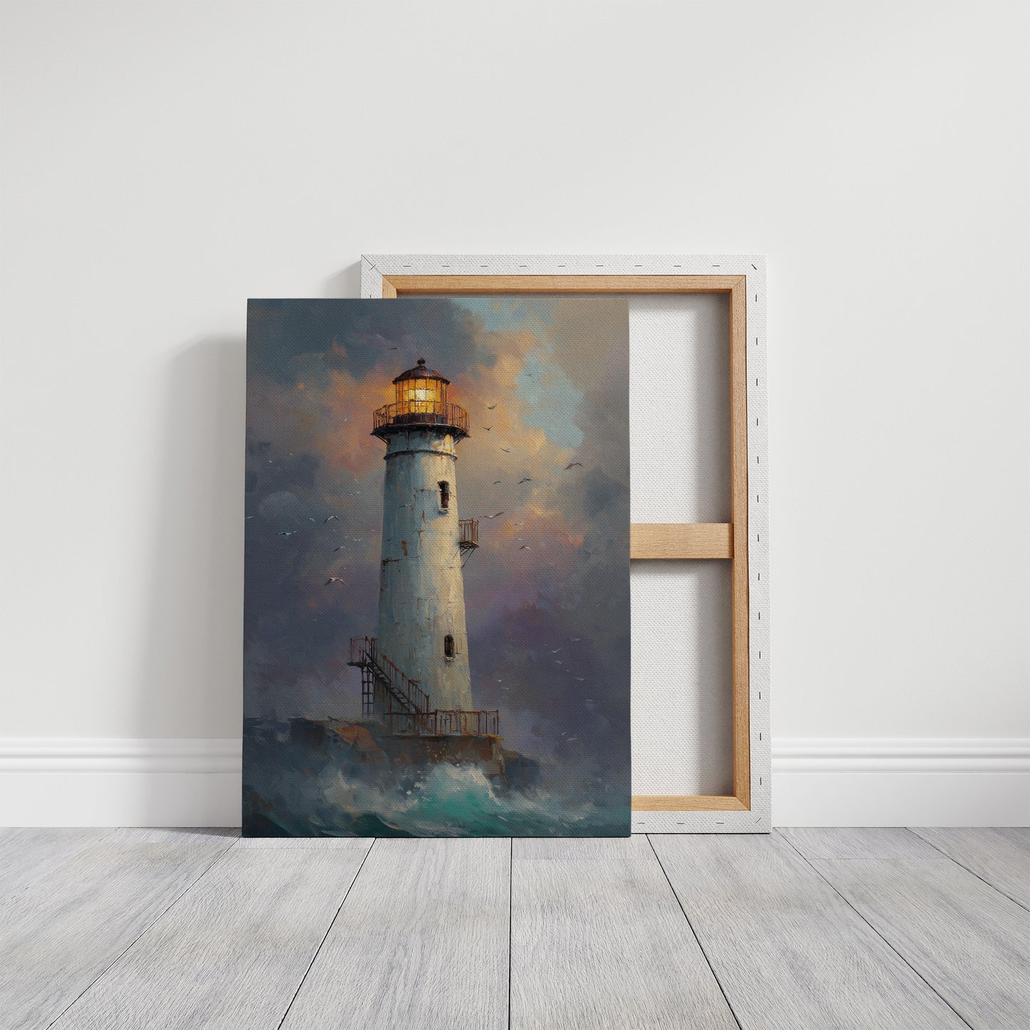 Illuminated Guardian Against Twilight Storm