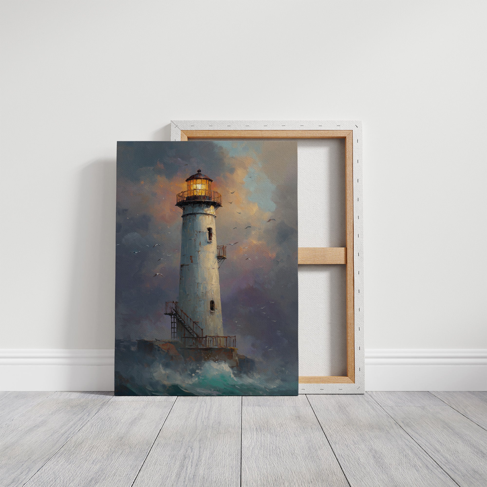 Illuminated Guardian Against Twilight Storm