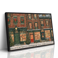 Snowfall On Old Brick Row