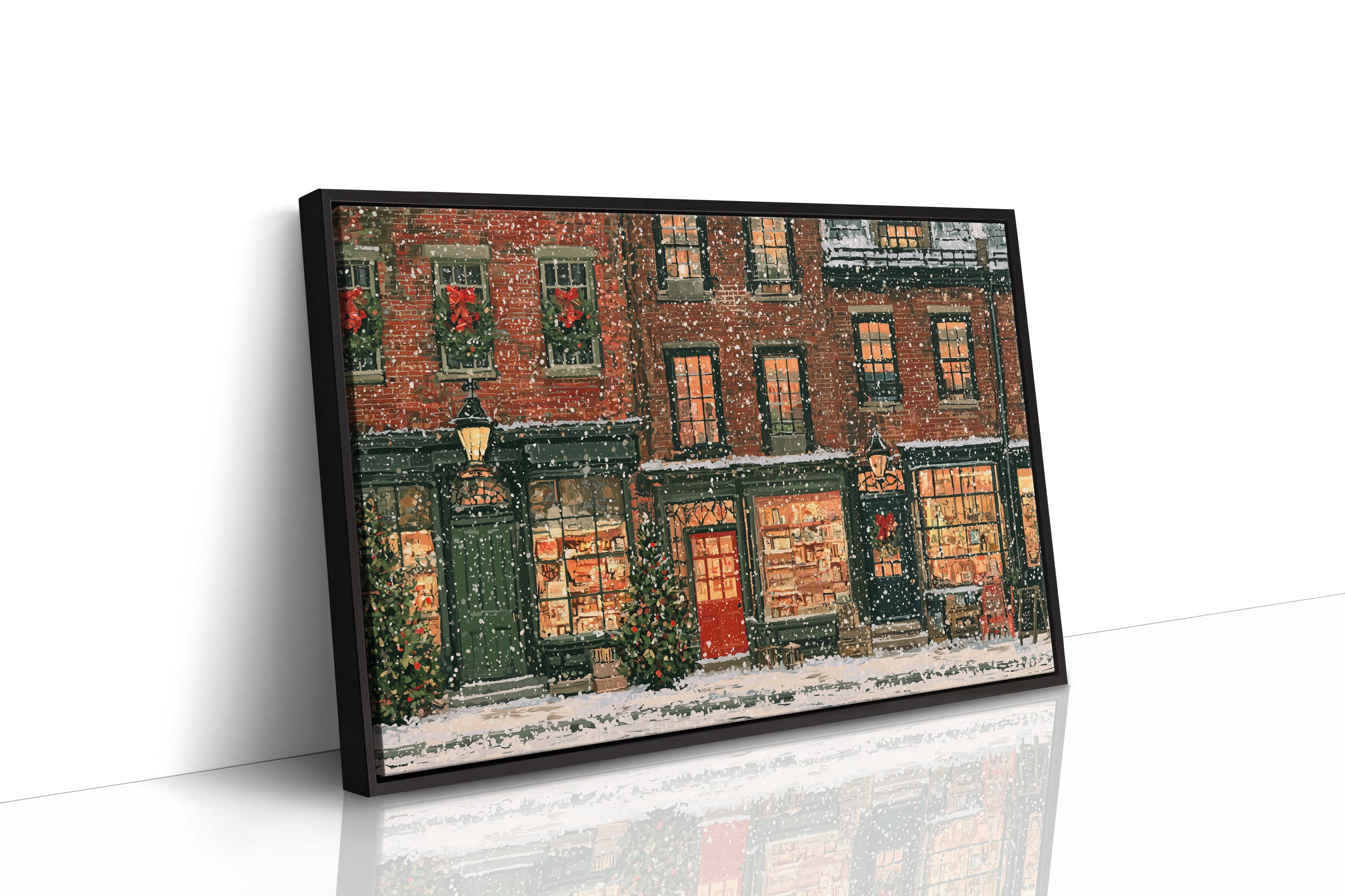 Snowfall On Old Brick Row