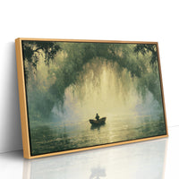 Fisherman Beneath the Willow Veil