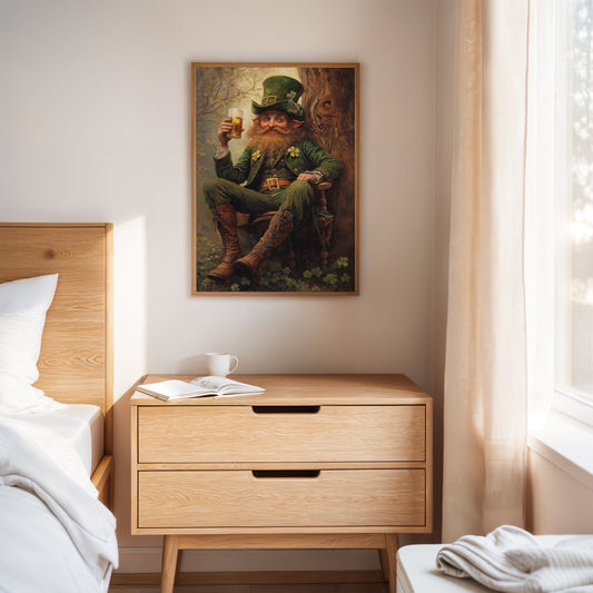 Lucky Leprechaun: Irish Folklore Canvas Wall Art