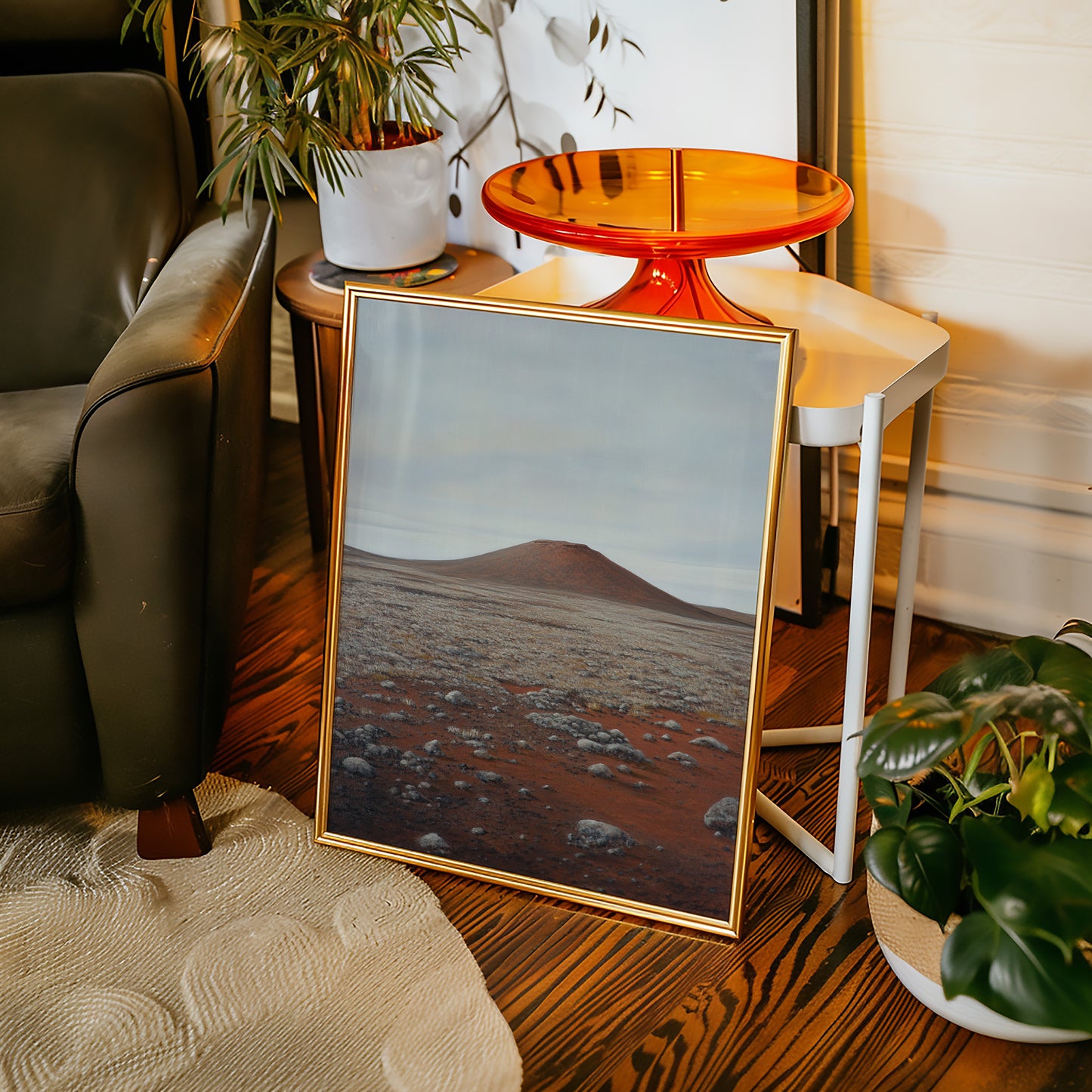 Solitary Peak In Rust And Stone