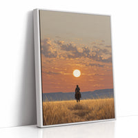 Frontier Wanderer Greets The Setting Sun