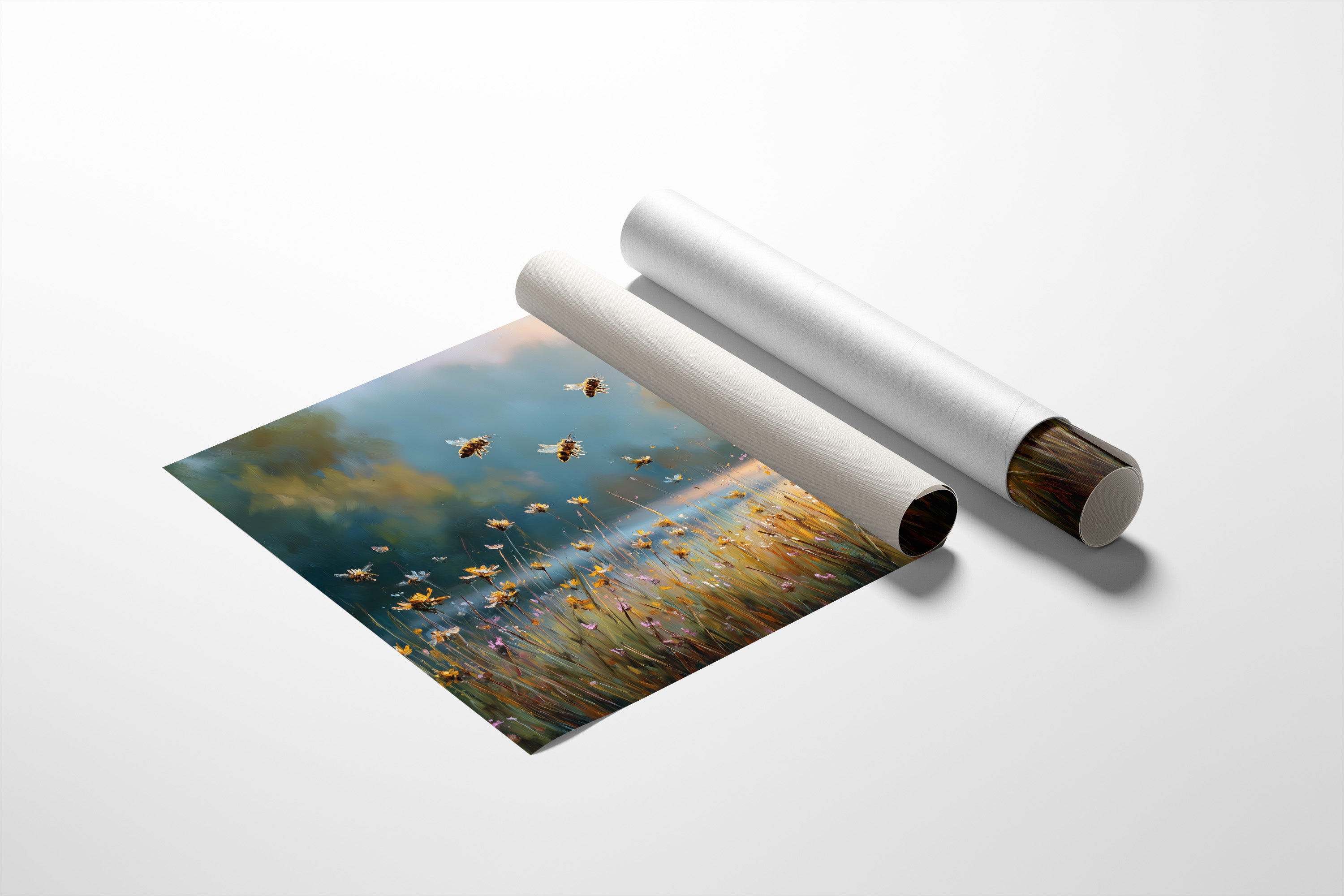 Bees Dance Through Meadow Light