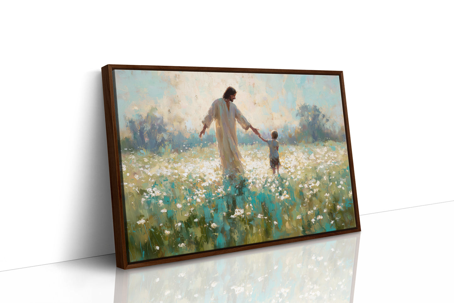 Ethereal Guidance Through Wildflower Fields