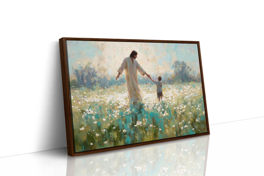 Ethereal Guidance Through Wildflower Fields