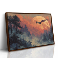 Pterodactyl Against the Harvest Moon