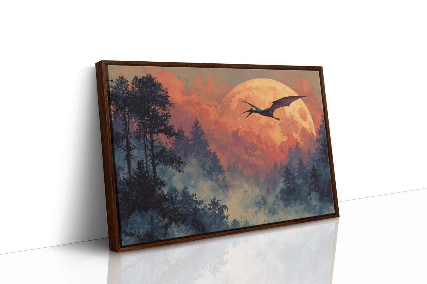 Pterodactyl Against the Harvest Moon