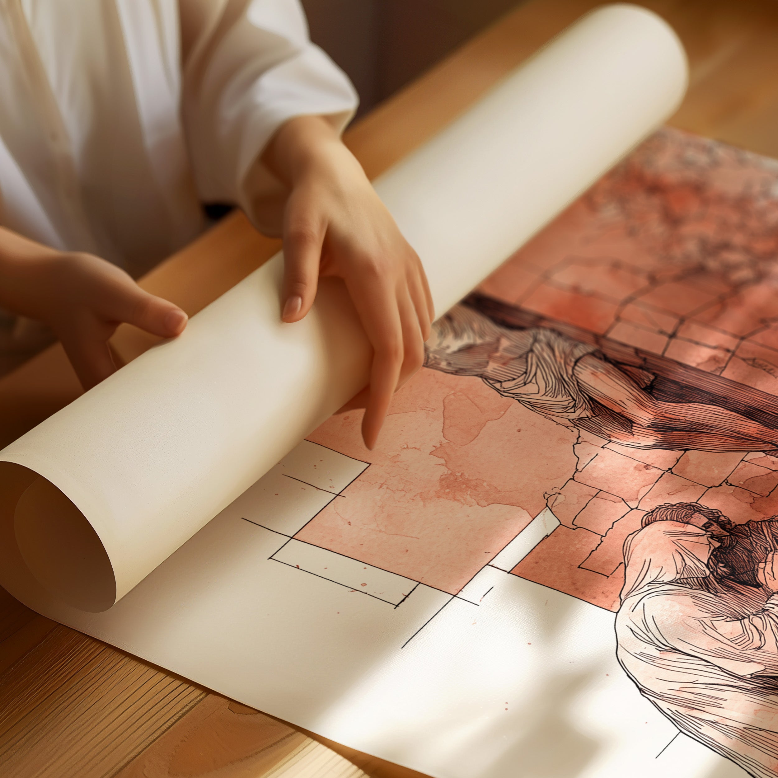 Faith Blooms In Coral Light