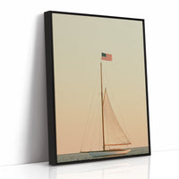 Classic Yacht at Golden Hour