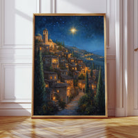 Starry Night Village Canvas Print - Enchanting Landscape Art - Gallery Canvas image 8