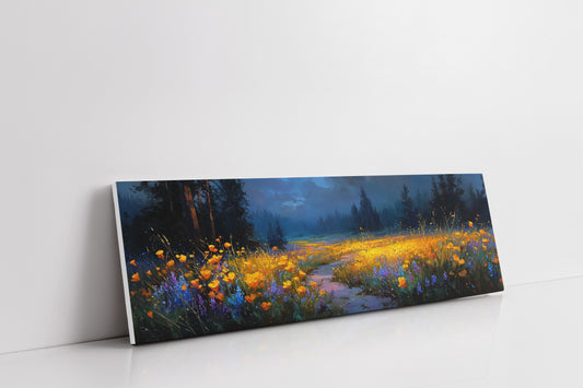 Wildflowers in the Stormlit Meadow
