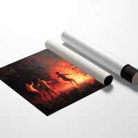 Firelit Dancers Circle Ancient Ritual