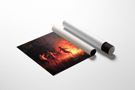 Firelit Dancers Circle Ancient Ritual