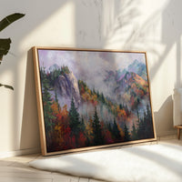 Autumn Mists Crown Mountain Peaks