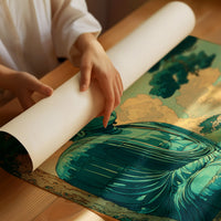 Jade Buddha Beneath Golden Clouds