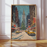 New York Winter Cityscape Canvas - Festive Urban Art - Gallery Canvas image 7