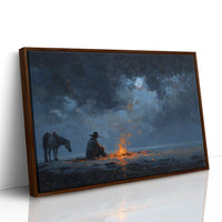 Moonlit Embers on the Prairie Horizon