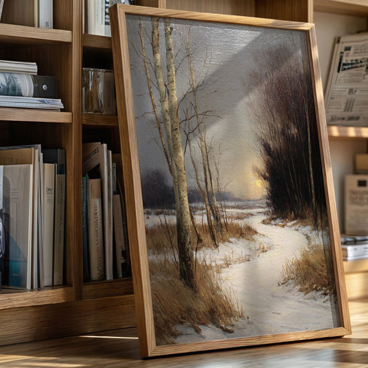 When Snow Meets Setting Sun