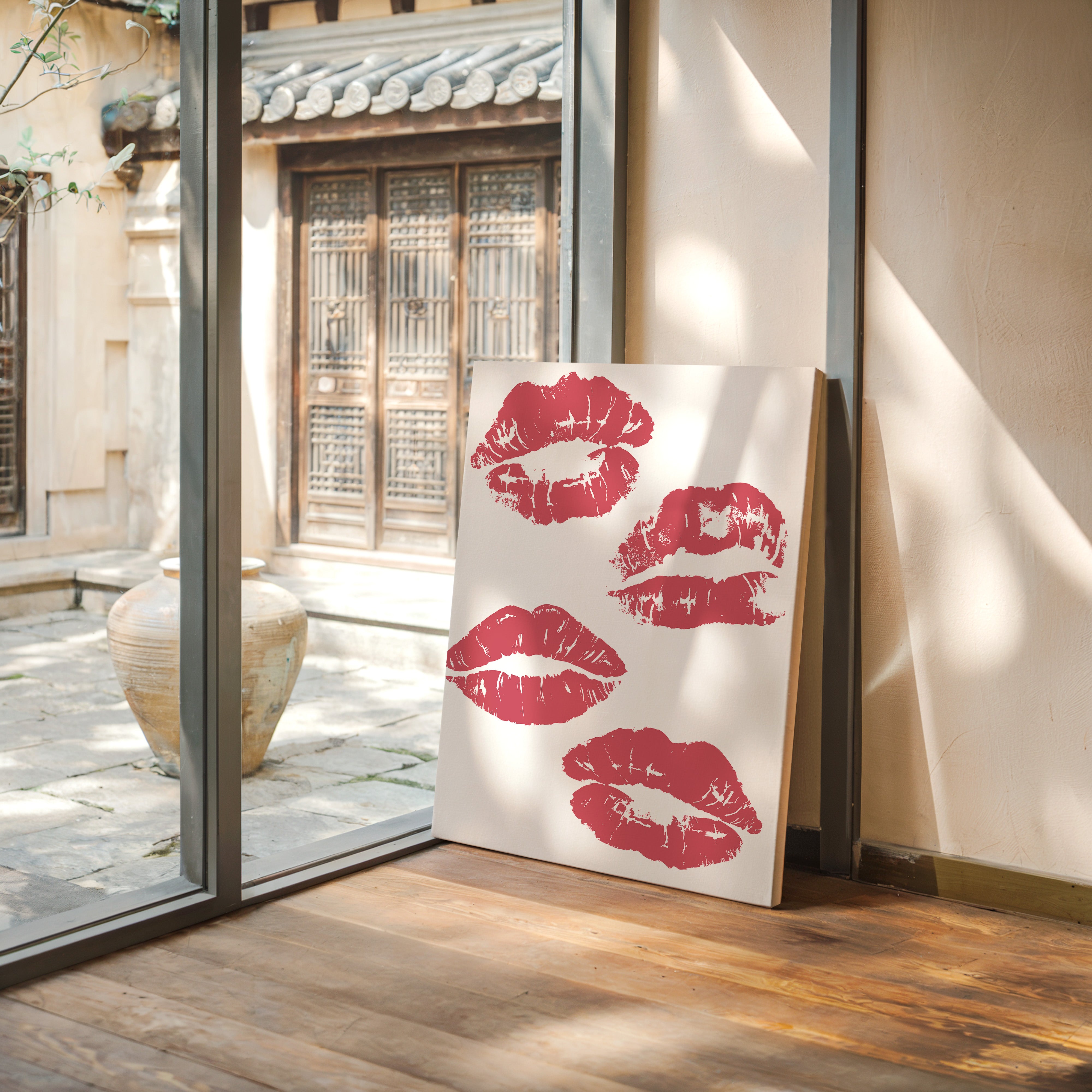 Coral Kisses Paint Modern Romance